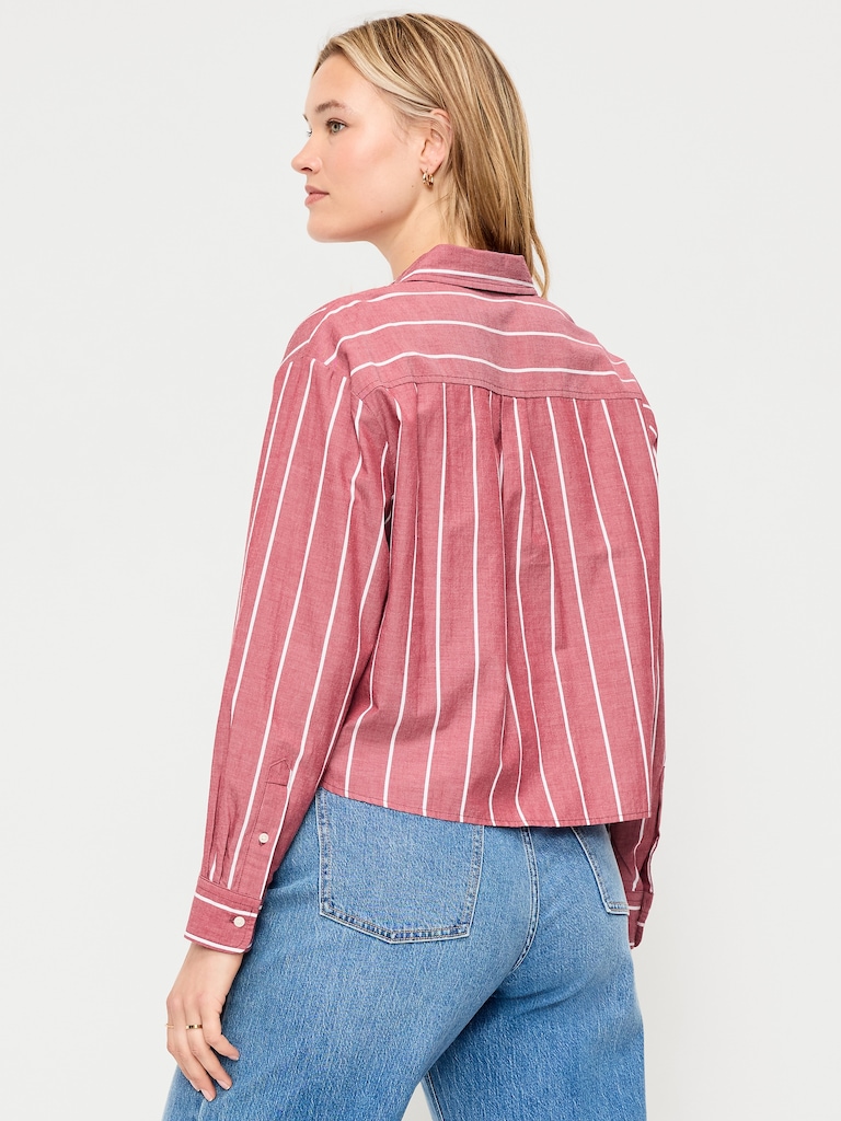 Cropped Button-Down Shirt