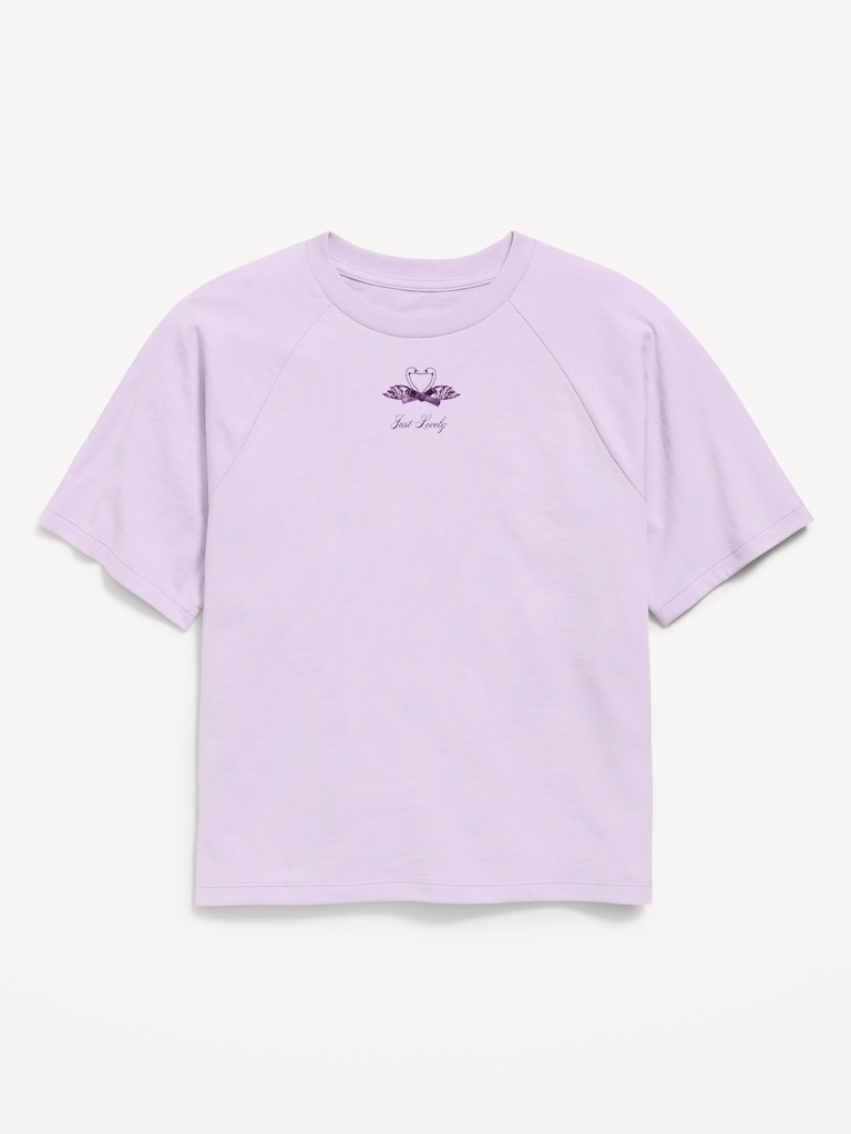 T-shirt surdimensionné à manches courtes à imprimé pour fille