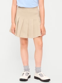 School Uniform Ponte-Knit Pleated Skort for Girls