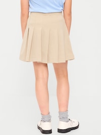 School Uniform Ponte-Knit Pleated Skort for Girls
