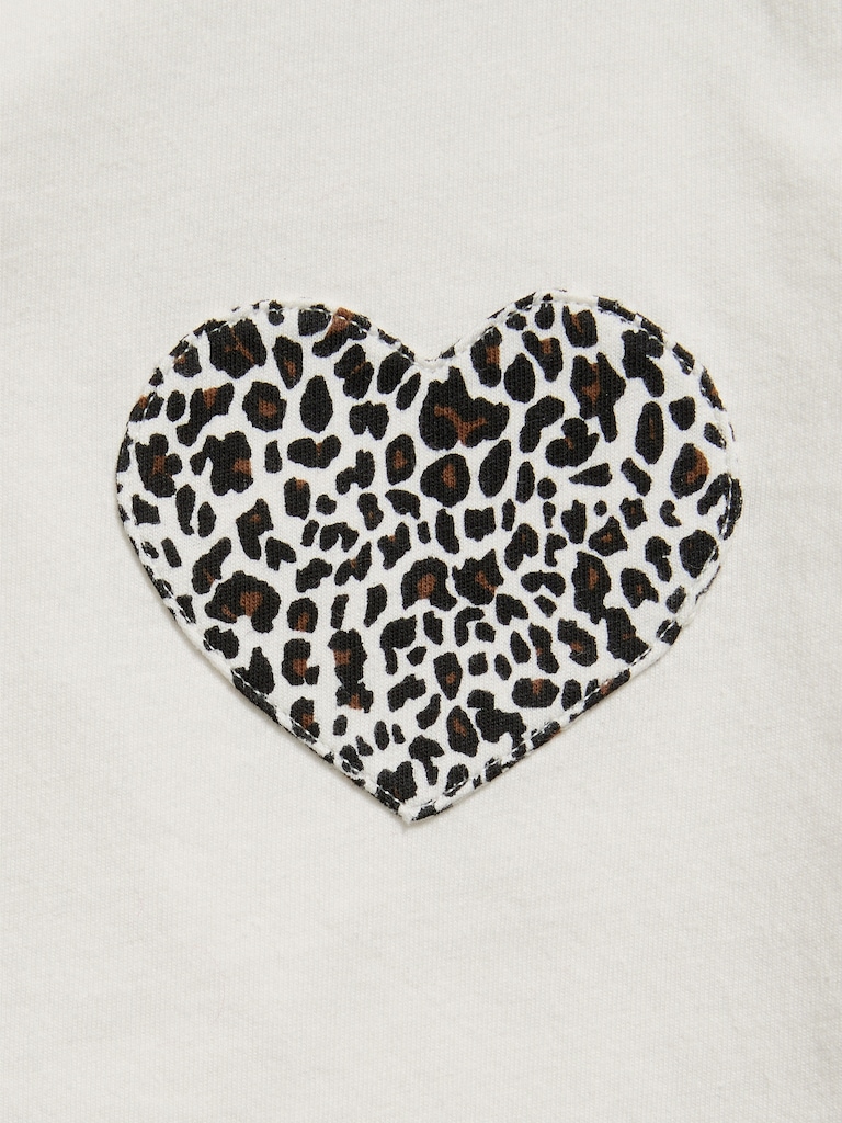 Softest Short-Sleeve Heart-Pocket T-Shirt for Girls