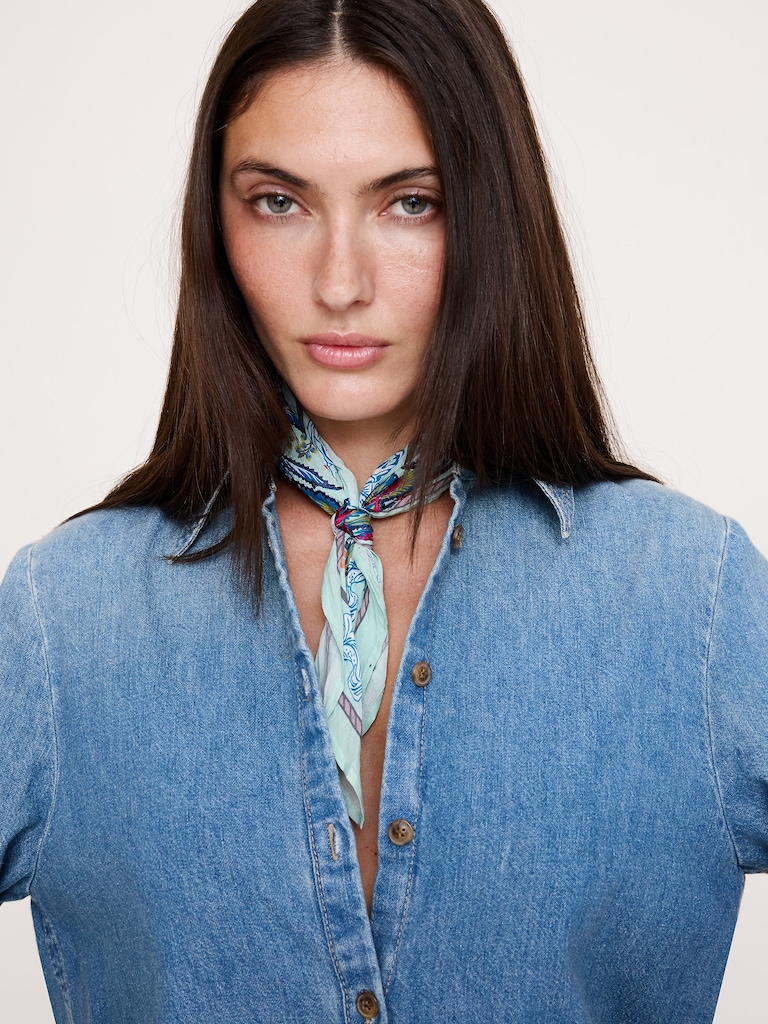 Embroidered Cotton Scarf by Vismaya