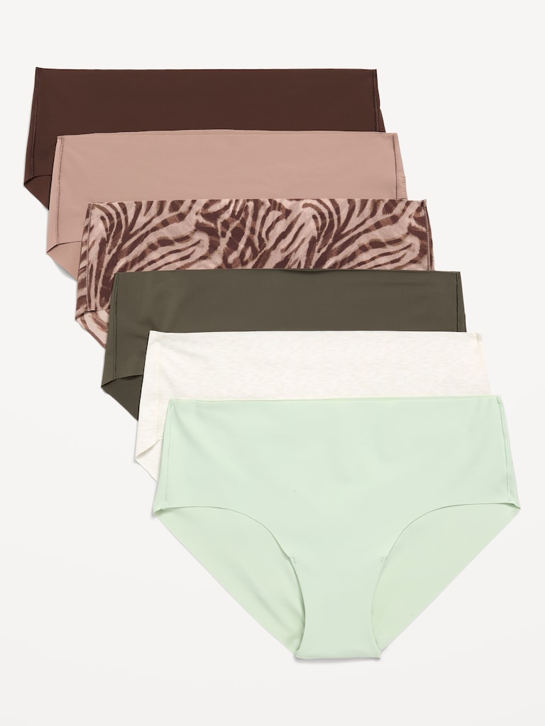 Low-Rise No-Show Hipster Underwear 6-Pack