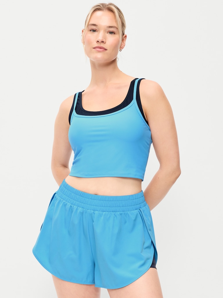 PowerSoft Layered Longline Bra