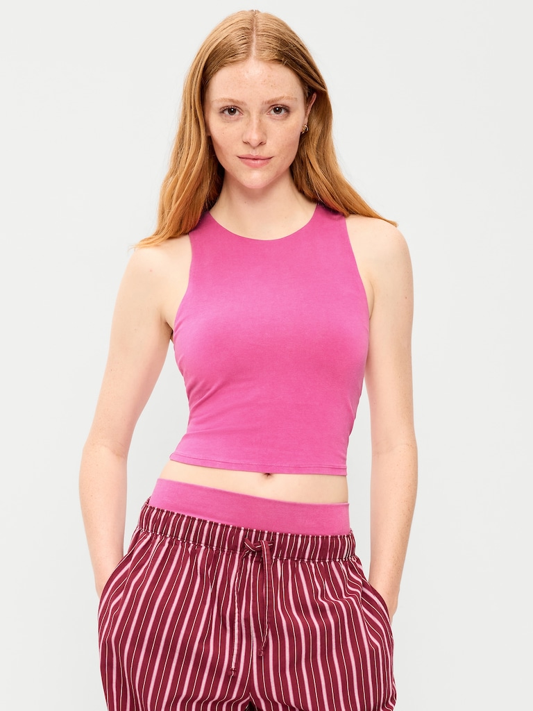 Medium Support PowerSoft High-Neck Racerback Sports Bra