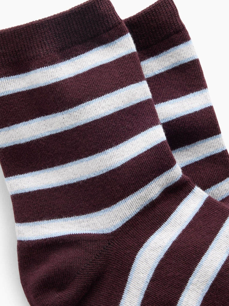 Stripe Half Crew Socks