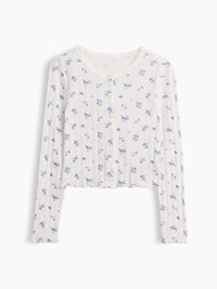 Kids Pointelle Rib Cardigan