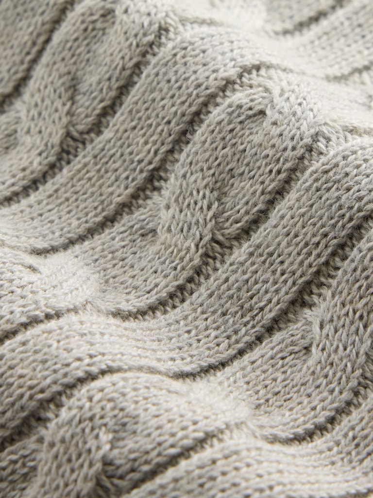 Kids Cable-Knit Sweater Zip Hoodie