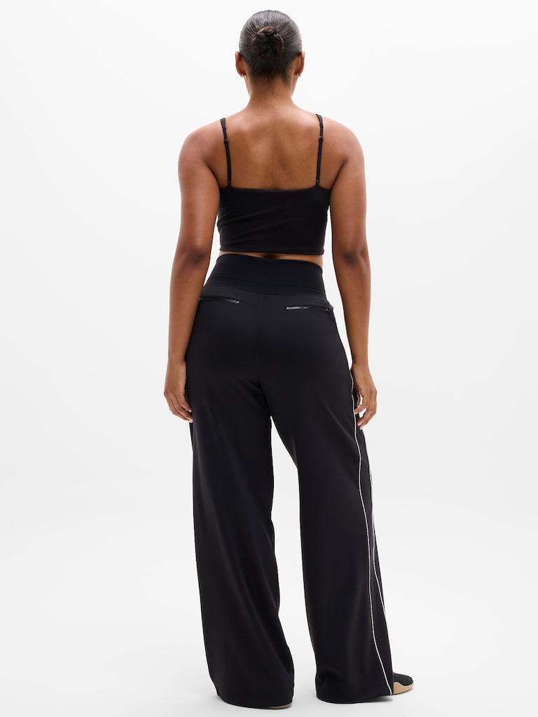 Venice High Rise Track Stripe Wide Leg Pant