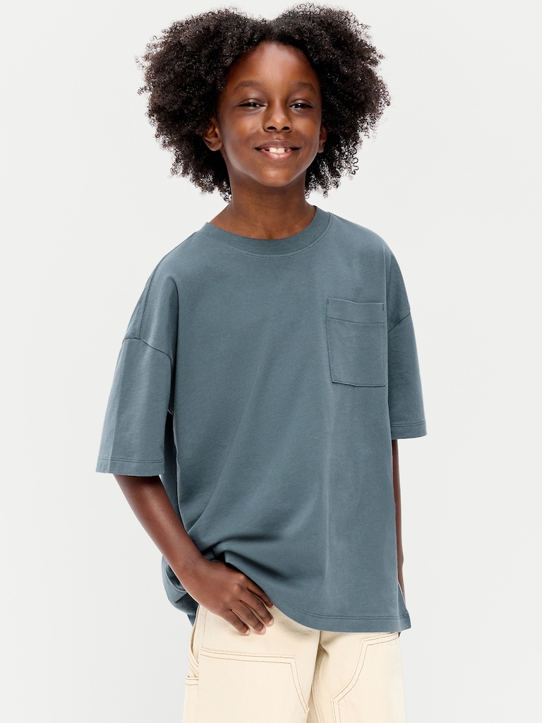 Oversized Short-Sleeve Pocket T-Shirt for Boys