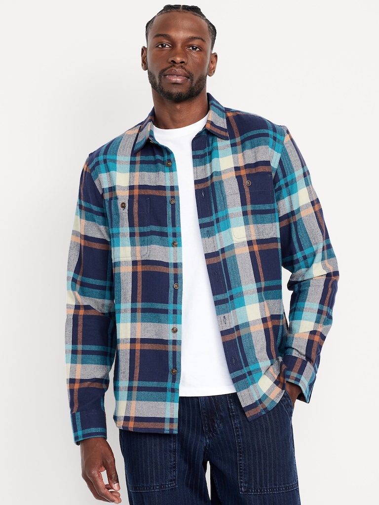 Plaid Flannel Pocket Shirt