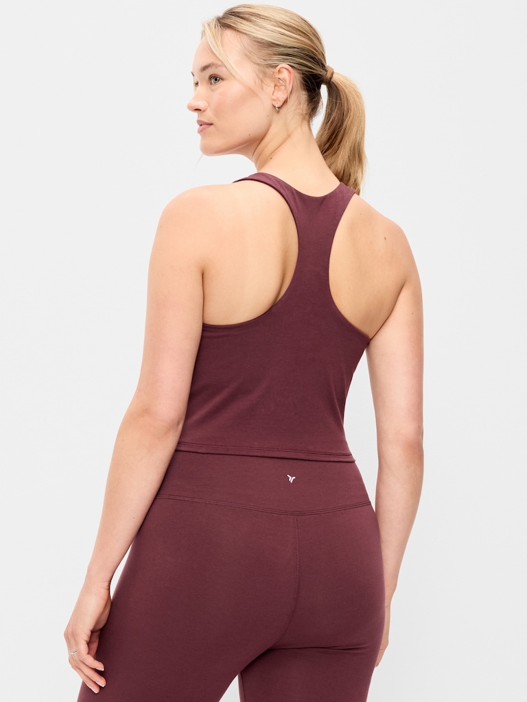Medium Support PowerSoft High-Neck Racerback Sports Bra