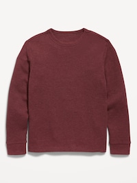 Long-Sleeve Waffle-Knit T-Shirt for Boys