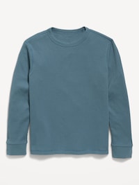 Long-Sleeve Waffle-Knit T-Shirt for Boys