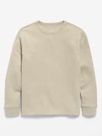 Long-Sleeve Waffle-Knit T-Shirt for Boys