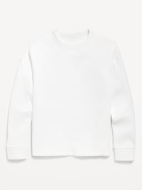 Long-Sleeve Waffle-Knit T-Shirt for Boys