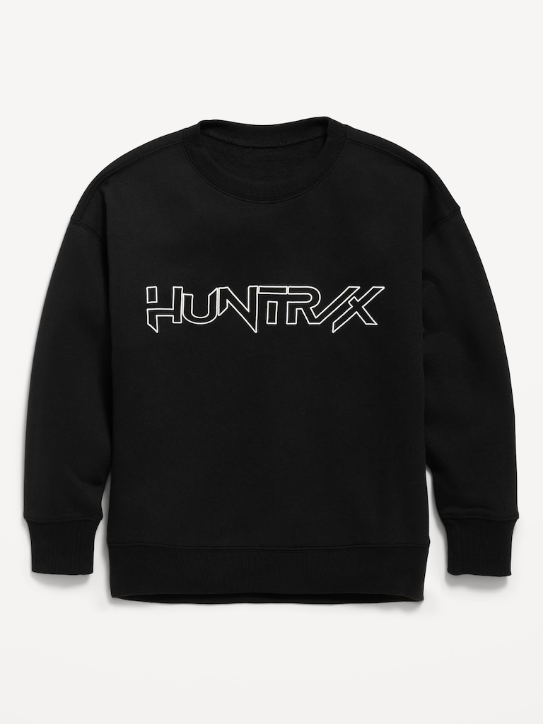 Chandail long surdimensionné en coton ouaté à imprimé KPop Demon Hunters™ pour fille