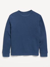 Long-Sleeve Waffle-Knit T-Shirt for Boys