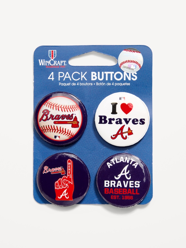 WinCraft® Atlanta Braves 4-Pack Buttons