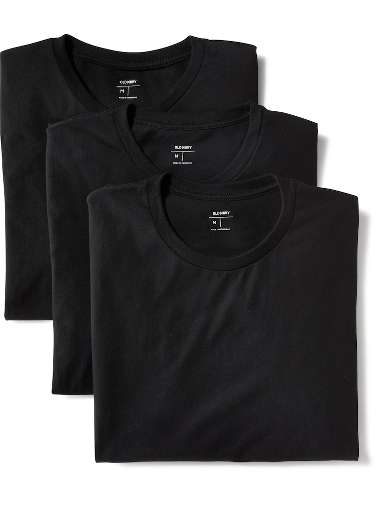 Go-Dry Crew-Neck T-Shirts 3-Pack