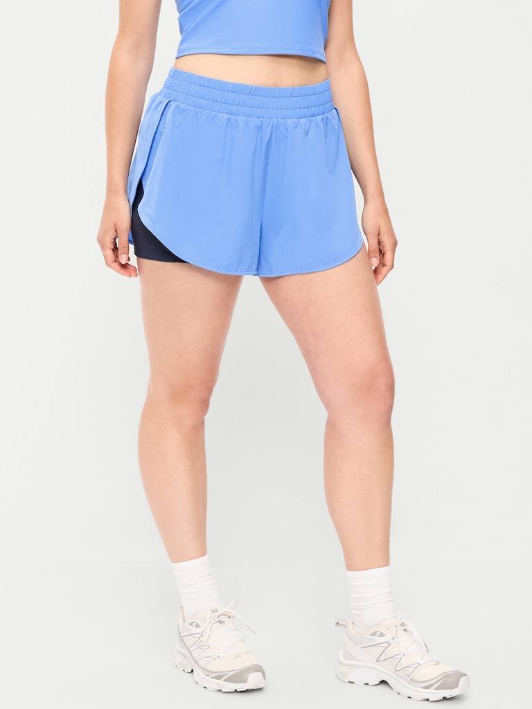 Short de course 2-en-1 StretchTech à taille haute