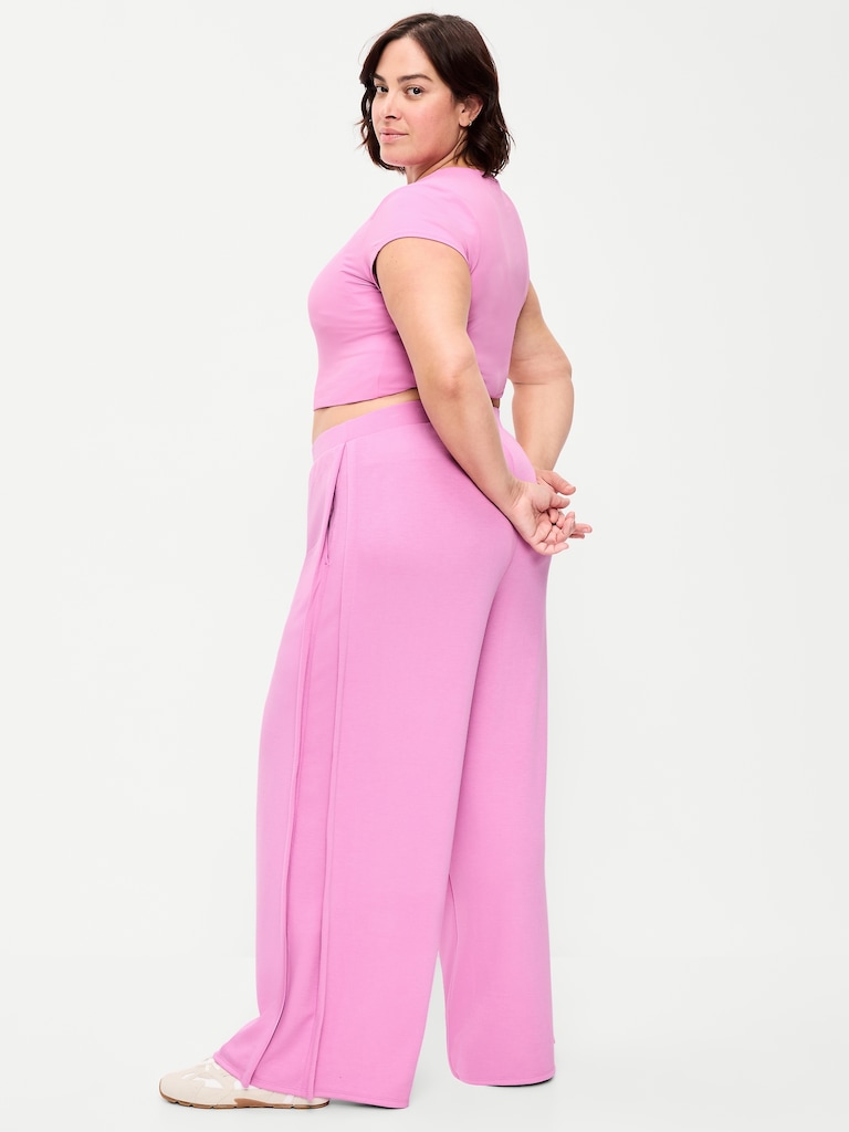 High-Waisted Bounce Lite Drapey Wide-Leg Sweatpants