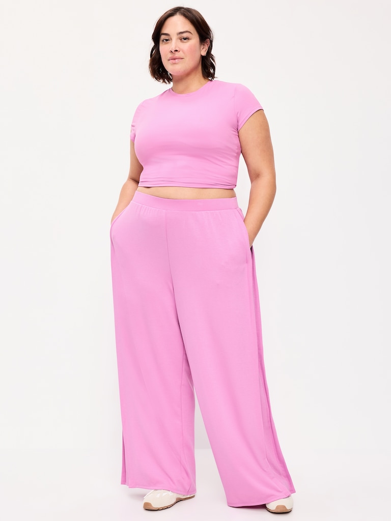 High-Waisted Bounce Lite Drapey Wide-Leg Sweatpants