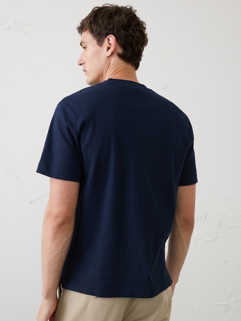 Standard-Fit Light Pointelle Henley
