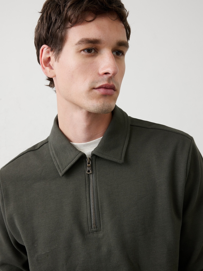 Ottoman Quarter-Zip Pullover Polo