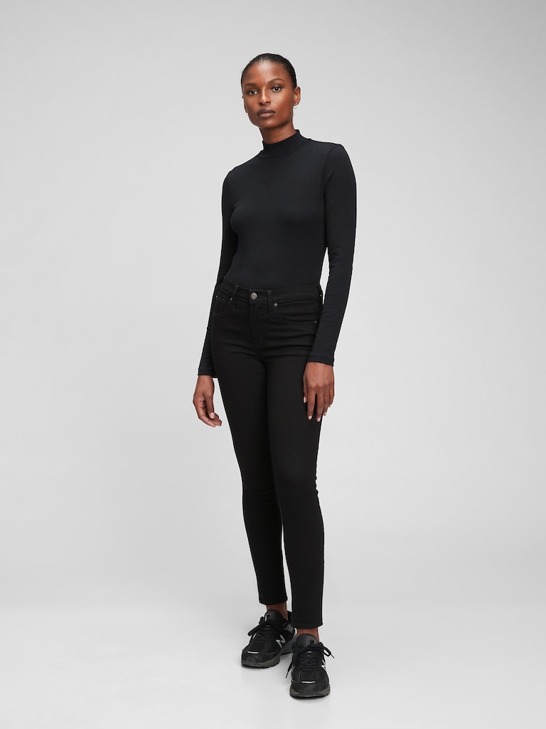 Mid Rise True Skinny Jeans with Washwell