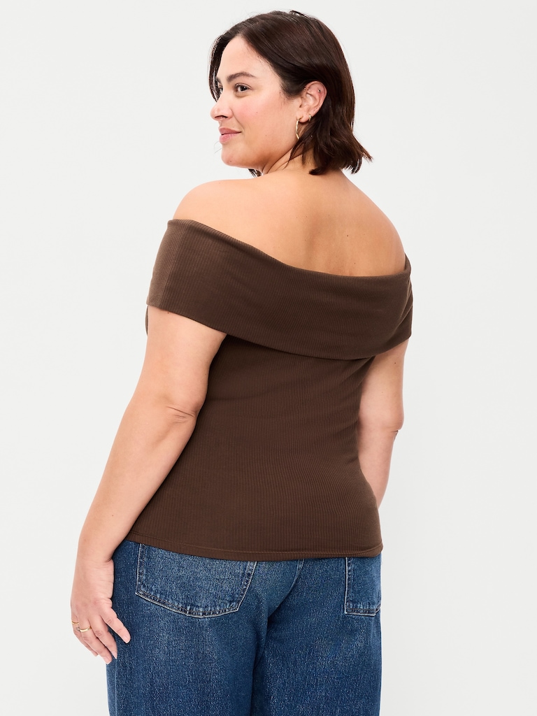 Off-The-Shoulder Fitted Top
