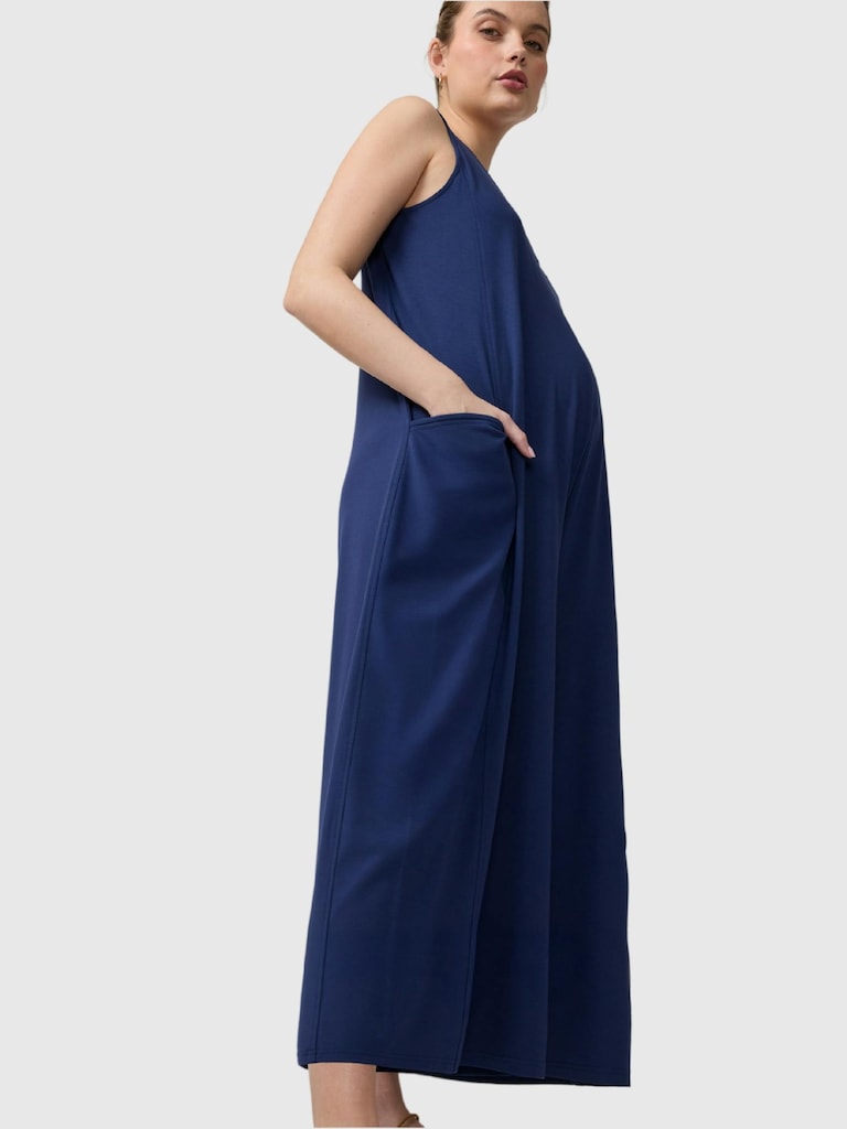 Ingrid and Isabel Lisbon Wide-Leg Sleeveless Maternity Jumpsuit