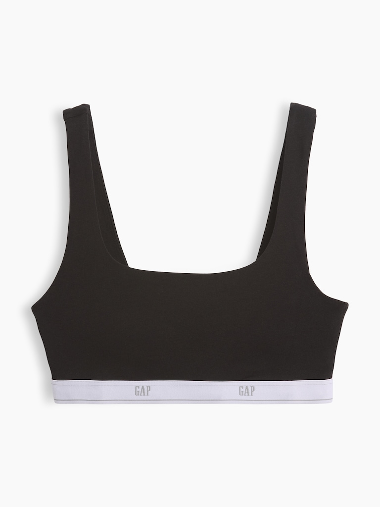 SoftMade Organic Stretch Cotton Gap Logo Bralette