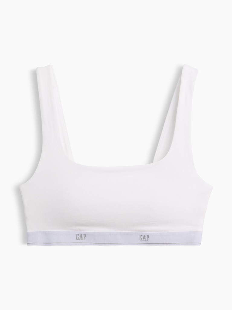 SoftMade Organic Stretch Cotton Gap Logo Bralette