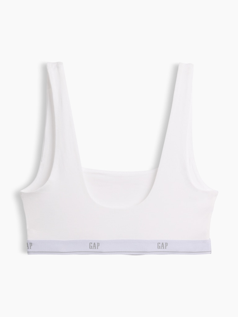 SoftMade Organic Stretch Cotton Gap Logo Bralette