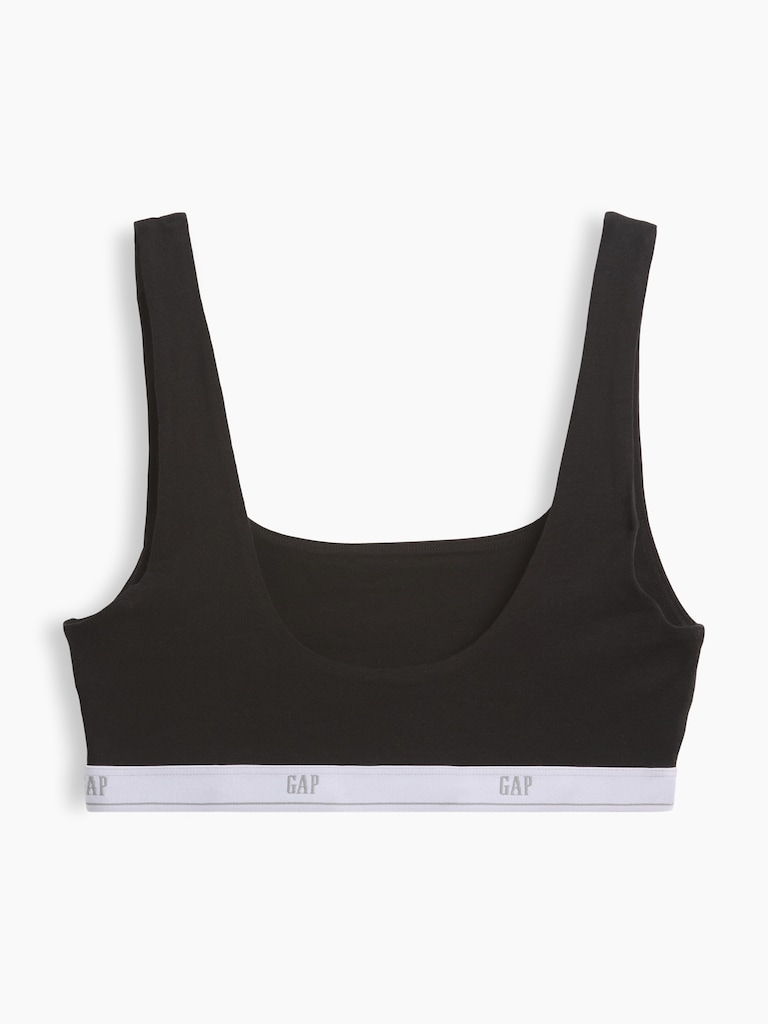 SoftMade Organic Stretch Cotton Gap Logo Bralette
