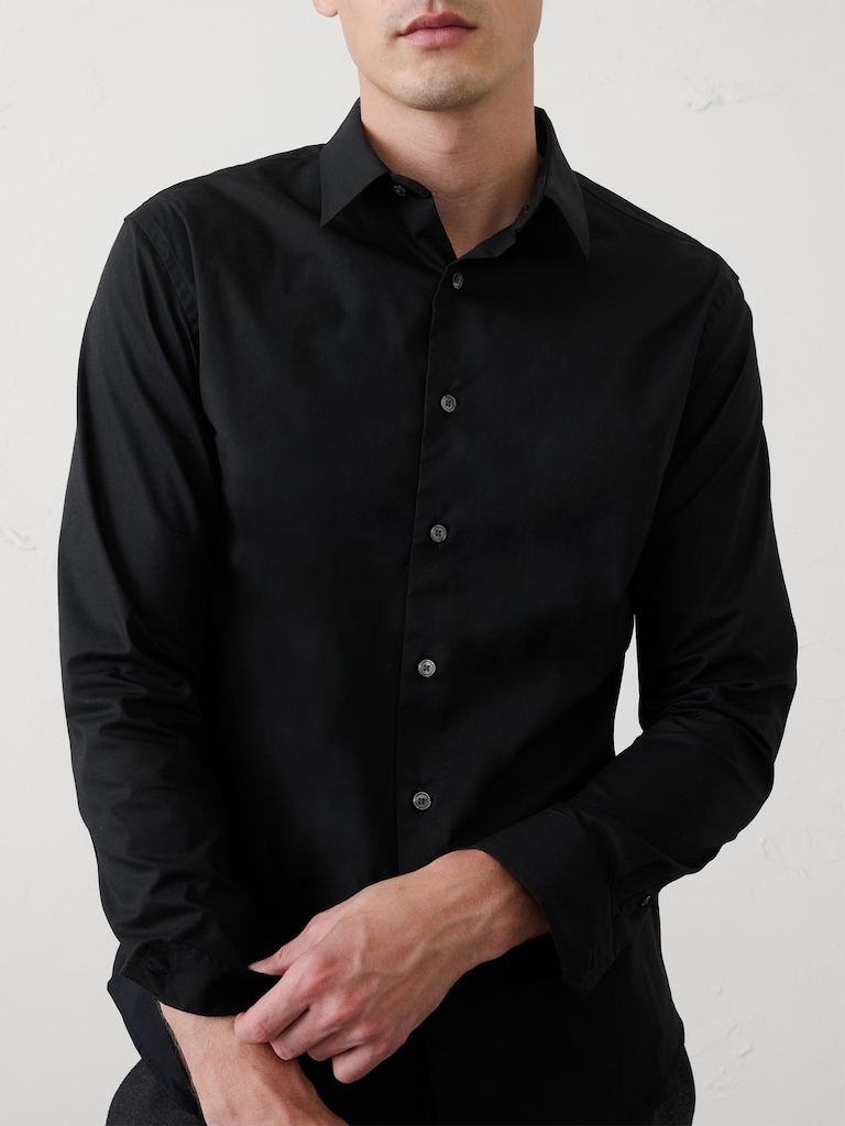 Slim-Fit Untucked Dress Shirt