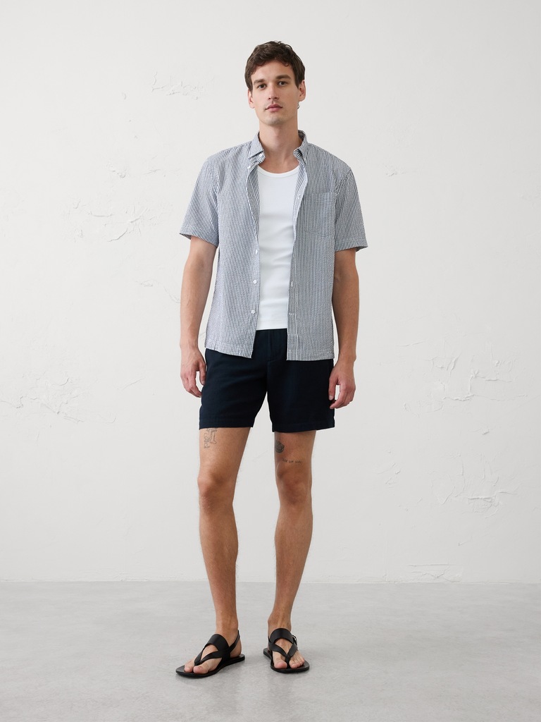 Standard-Fit Seersucker Shirt