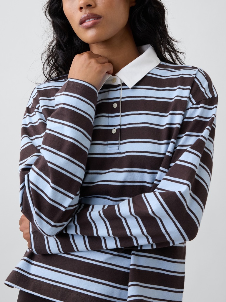 Relaxed Rugby Polo Shirt