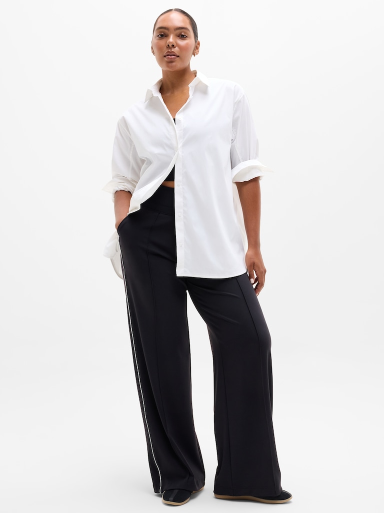 Venice High Rise Track Stripe Wide Leg Pant