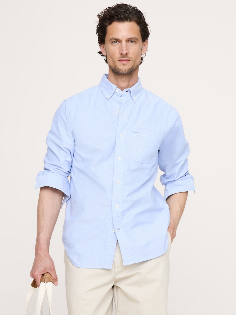 Standard-Fit Cotton Oxford Shirt