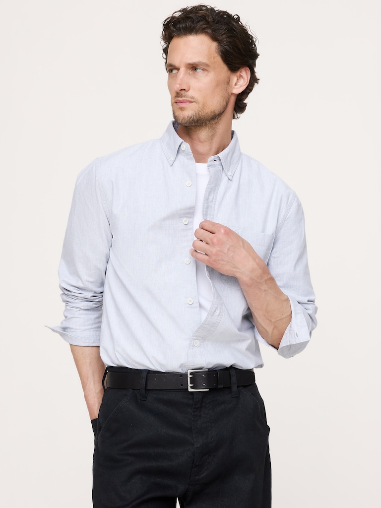 Standard-Fit Cotton Oxford Shirt
