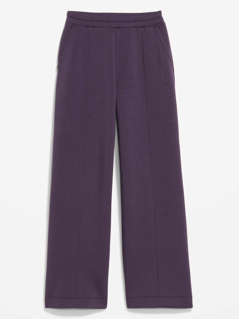 High-Waisted Bounce Fleece Wide-Leg Sweatpants