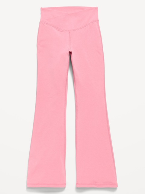 High-Waisted PowerChill Crossover Flared Leggings for Girls