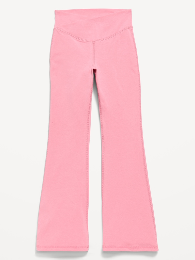 High-Waisted PowerChill Crossover Flared Leggings for Girls