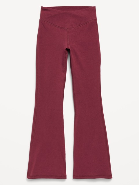 High-Waisted PowerChill Crossover Flared Leggings for Girls