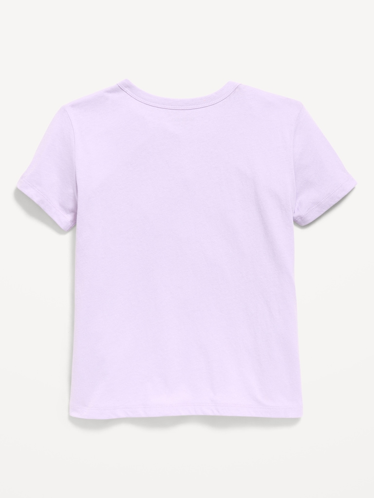 Softest Short-Sleeve Heart-Pocket T-Shirt for Girls