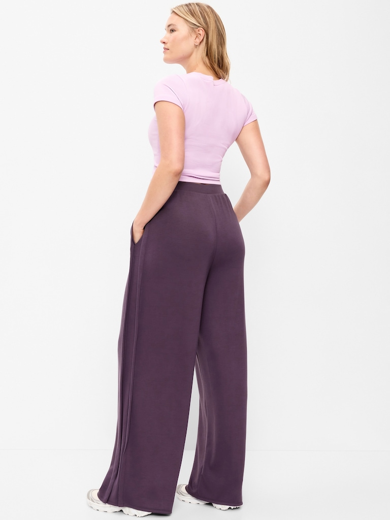 High-Waisted Bounce Lite Drapey Wide-Leg Sweatpants