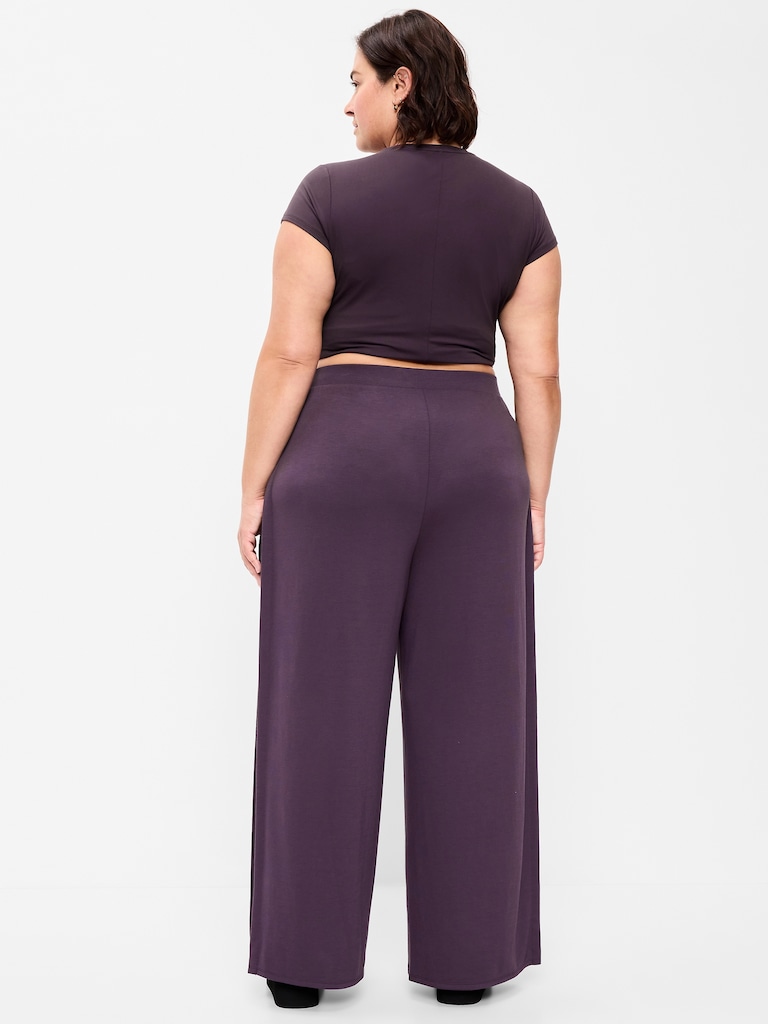 High-Waisted Bounce Lite Drapey Wide-Leg Sweatpants