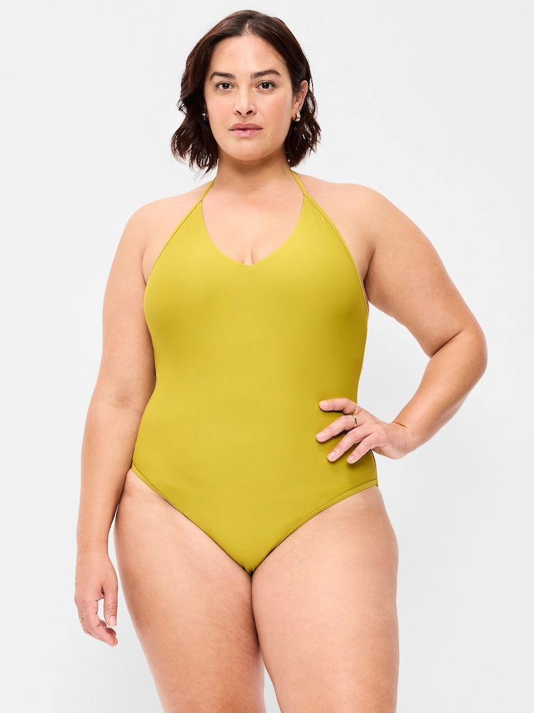V-Neck Halter Swimsuit